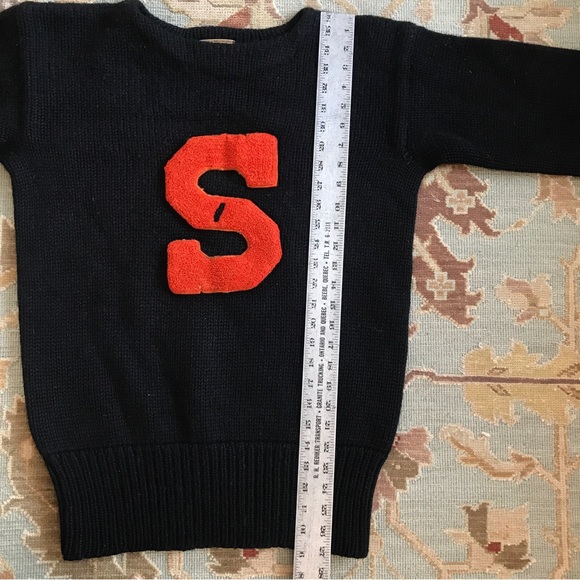SOLD:  1940’s Highland Knitting Mills Wool Varsity College Letter Sweater - Picture 16 of 16